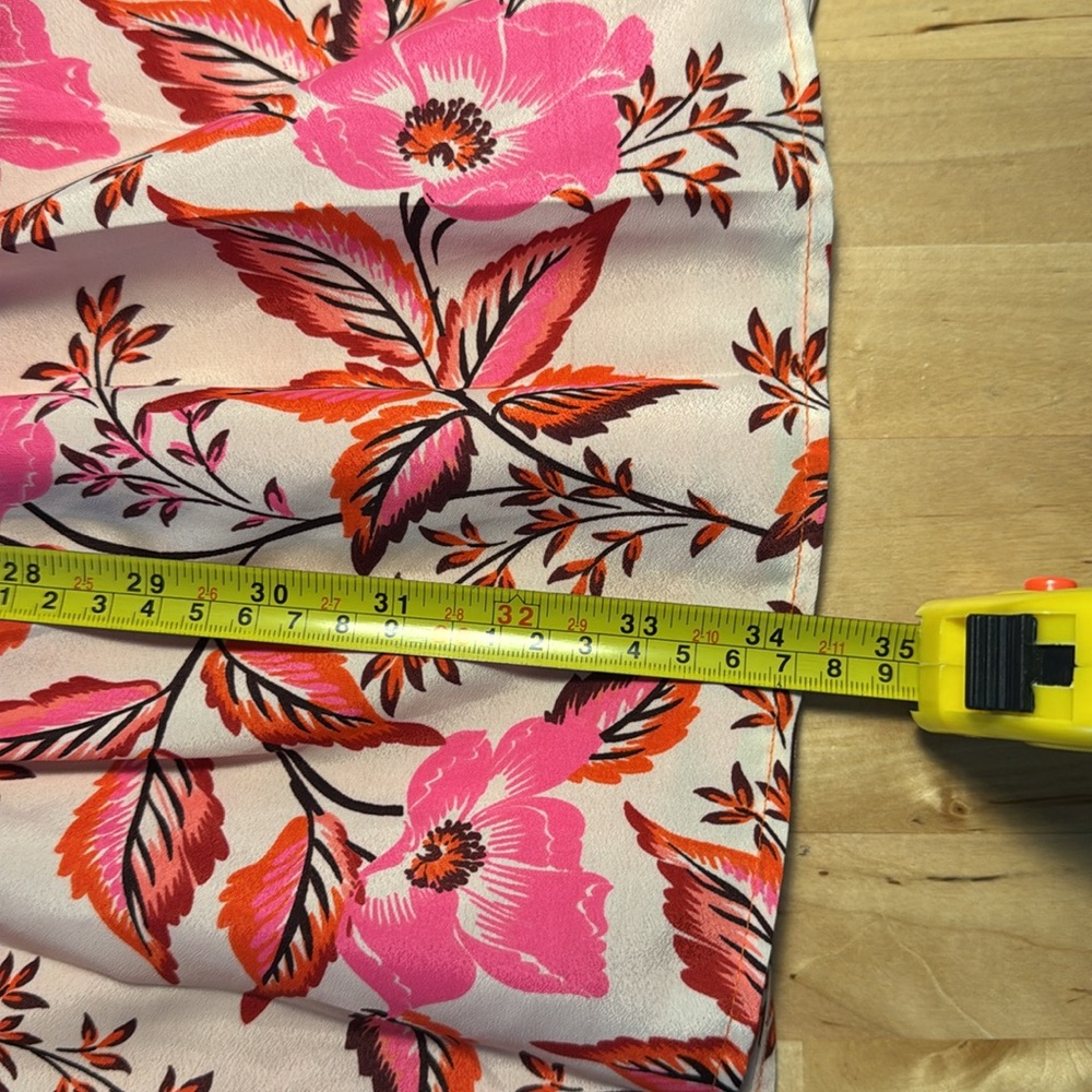 Eliza J Dress Orange & Pink Halter Size 6 Floral Flirty Garden Party Lined - Picture 11 of 11